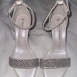 Ivory block wedding heels